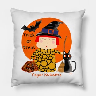 Halloween with Yayoi Kusama and her pumpkin Pillow