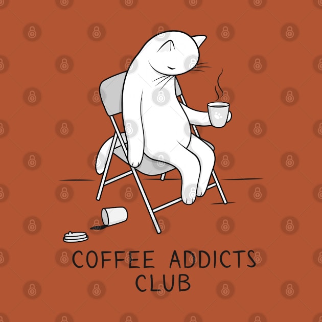 Join the White Cat at the coffee addicts club by runcatrun