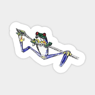 Tropical Frog on a Stick Magnet