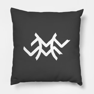 Aquarius and Pisces Double Zodiac Horoscope Signs (White) Pillow