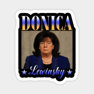 Donica Lewinsky Vintage Parody Illustration Magnet