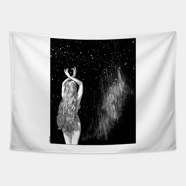 asc 604_aftel_L'invocation à Vénus (Venus under the sky) Tapestry by apolloniasaintclair