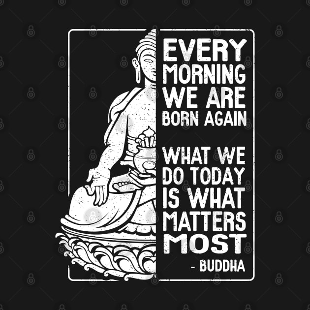 Buddha Quote Every Morning We Are Born Again by RadStar