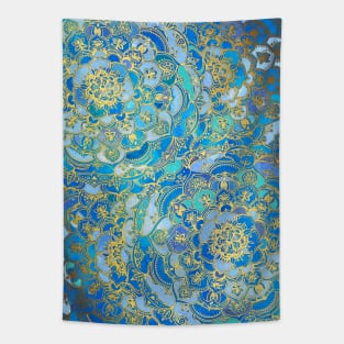 Blue Sapphire Mandalas Tapestry