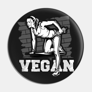 Vegan Womens Fitness Gym Pin