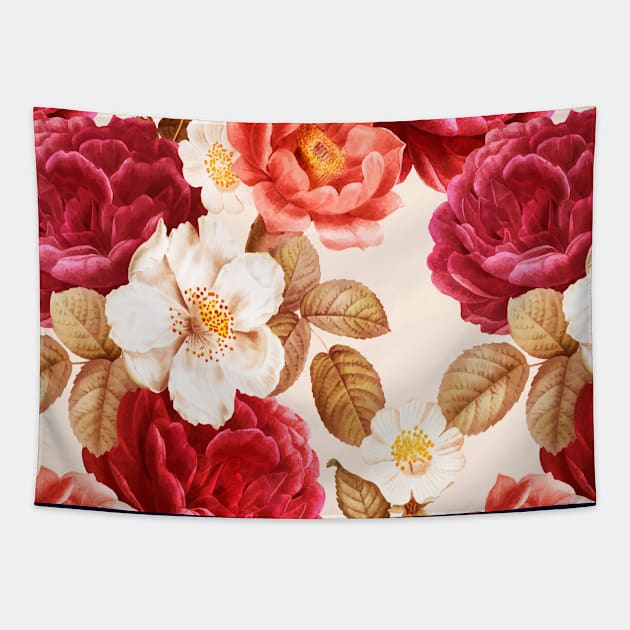 Peony - Floral Pattern Tapestry by Minimo Creation