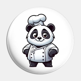 Panda chef illustration Pin