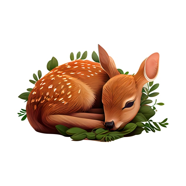 A baby deer sleeps in the brush by lightsonfire