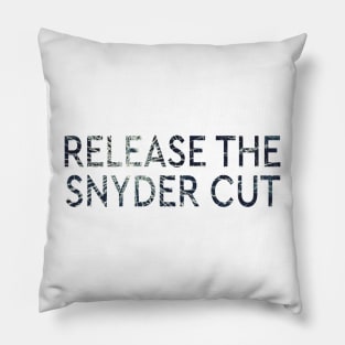 RELEASE THE SNYDER CUT - GLASS SHATTERED TEXT Pillow