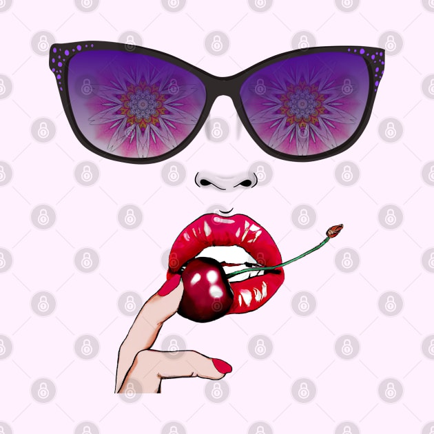 Cherry Lips Cool Sunglasses by AngelsWhisper