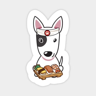 Sushi Chef Bull Terrier Magnet