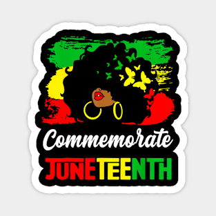 Juneteenth Afro Woman Black Queen African American Magnet