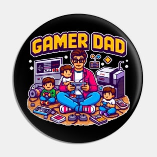 Fathers day Gamer Dad Pin