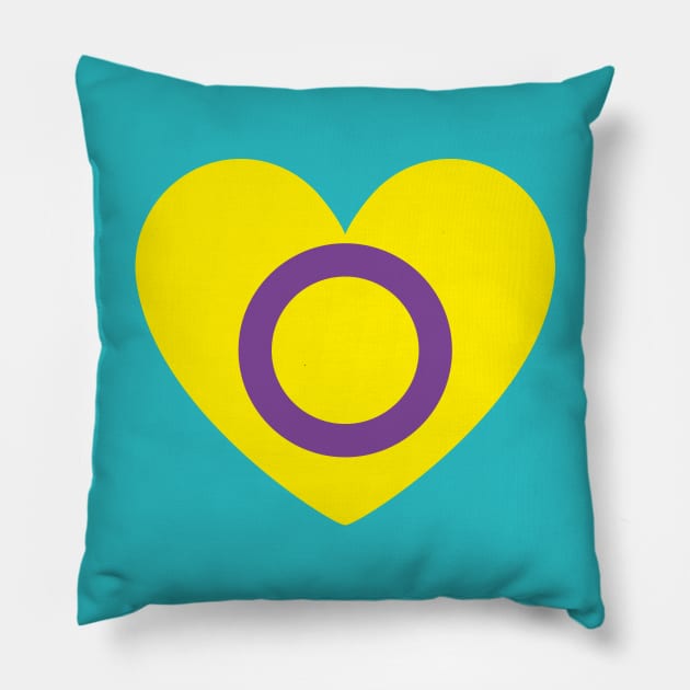 Intersex Flag Heart Pillow by s.hiro