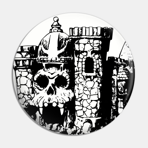 Fortress Lineart Pin by snespix