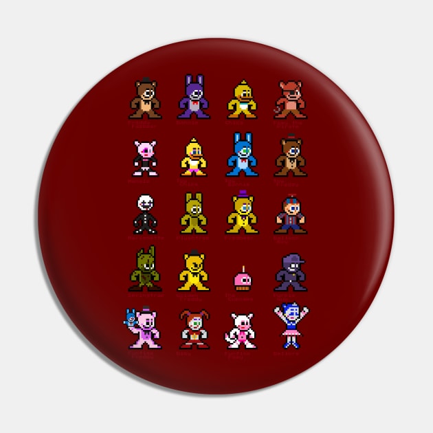 8-bit FNAF World - Five Nights At Freddys - Pin