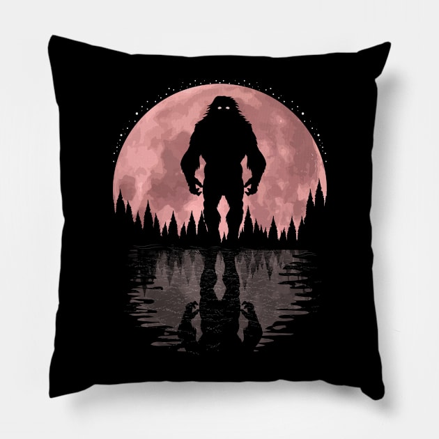 Bigfoot Moon Pillow by Tesszero