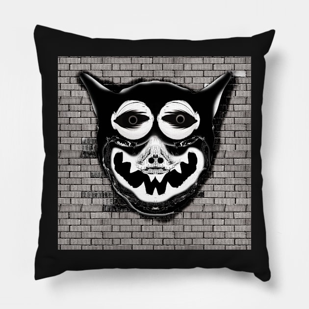 Beware the Crypto Cat Dog Pillow by PlanetMonkey