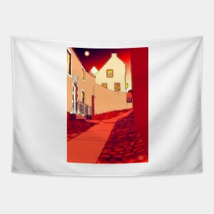 Dysart: Scottish Town digital drawing Tapestry