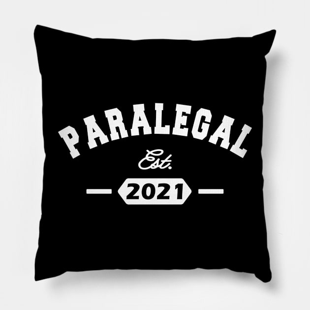 Paralegal Est. 2021 Pillow by KC Happy Shop