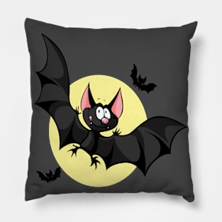 Funny face bat Pillow