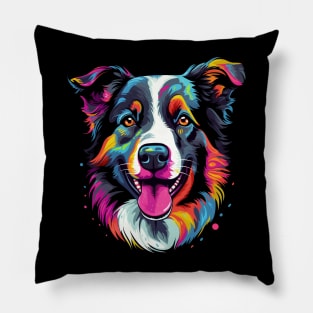 Border Collie Smiling Pillow