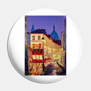 Night on the streets of Paris Pin