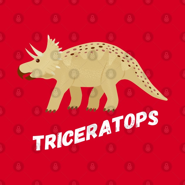 Cute Triceratops Dinosaur Design by Terra Fossil Merch