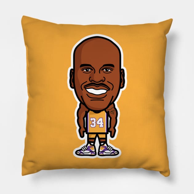 Shaq LA Pillow by TomMillerART