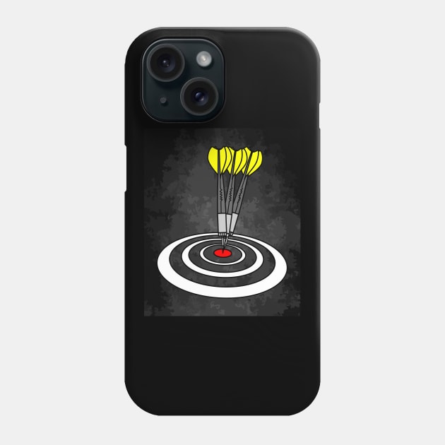 Dartboard Dart Player With Darts Arrows Phone Case by flofin