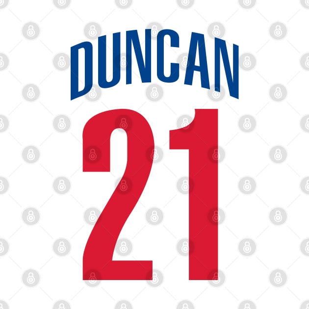 Tim Duncan Number 21 by Cabello's