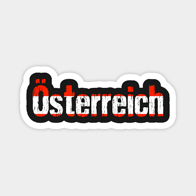 Osterreich Austria Flag Distressed Magnet by Nirvanibex