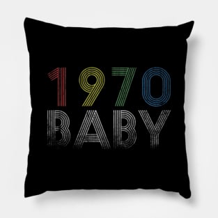 Retro Vintage Distressed 49th Birthday Gift 1970 Baby Pillow