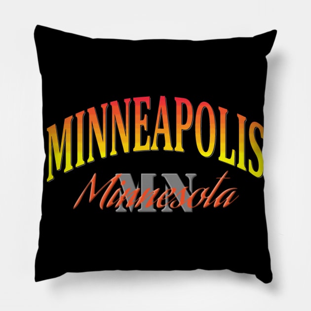 City Pride: Minneapolis, Minnesota Pillow by Naves