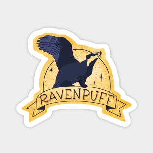 Ravenpuff Yellow and Blue Badger Eagle Magnet