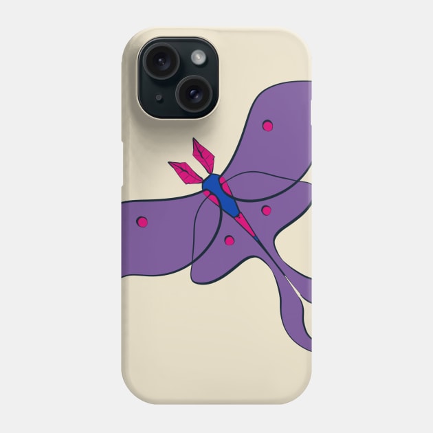 Bi Pride Moth Phone Case by larkspurhearts