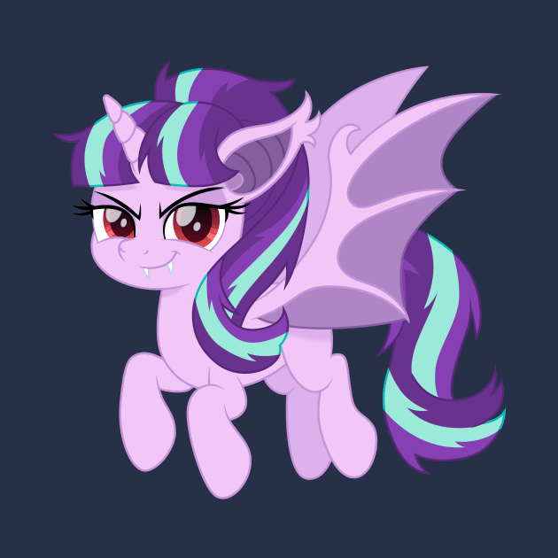 Starlight Glimmer bat pony by CloudyGlow