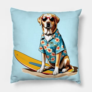 Cool Labrador at the Beach Pillow