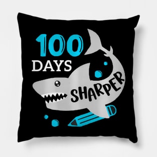 My Students Are 100 Days Sharper Shark Teacher Boys Kids Pillow