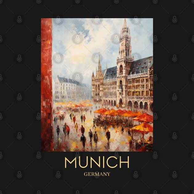 An Impressionist Painting of Munich - Germany by Studio Red Koala