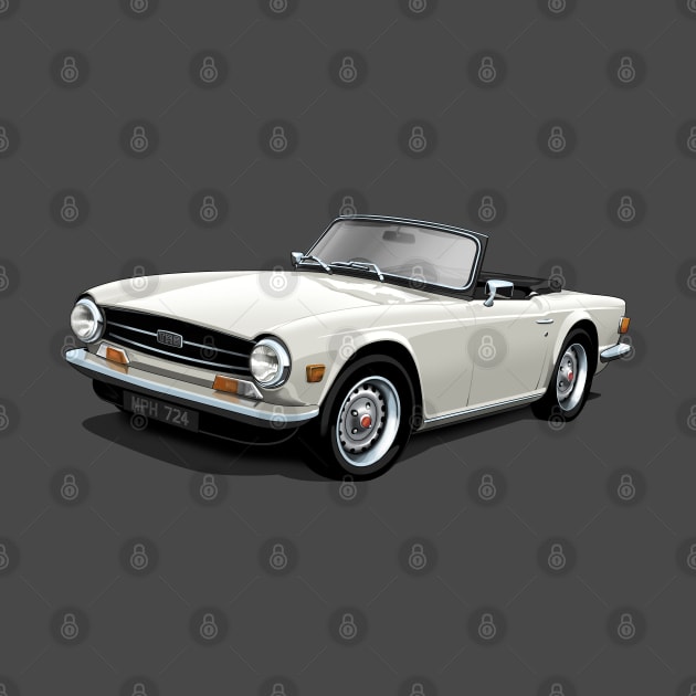 Triumph TR6 in white by candcretro