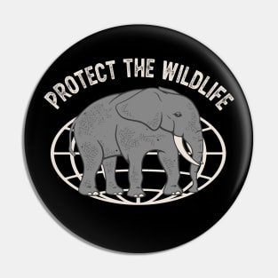 Elephant Protect The Wildlife Ecologist Pin