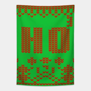 1980s Ugly Holiday Christmas Sweater Nordic Ho Ho Ho Tapestry