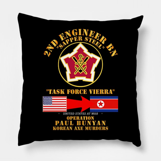 Operation Paul Bunyan - 2nd Engineer Bn - Korea Pillow by twix123844