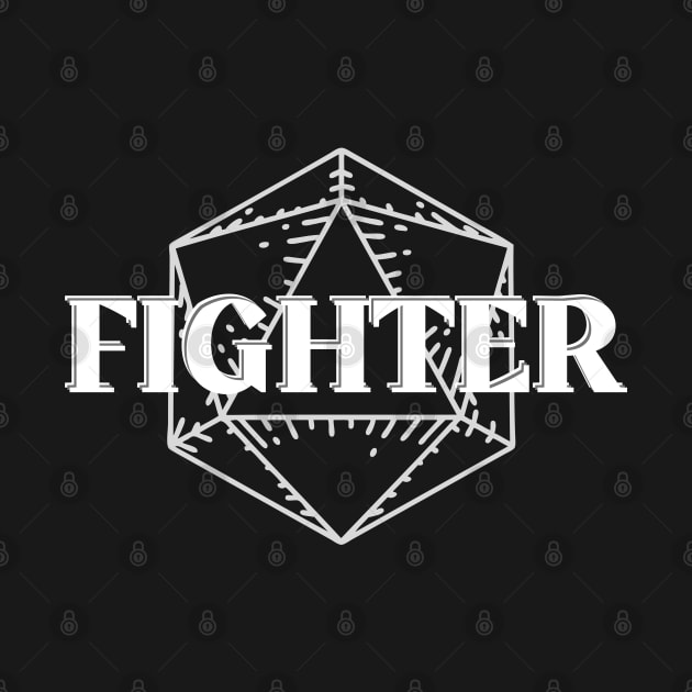 D20 Fighter Class Symbol Print by DungeonDesigns