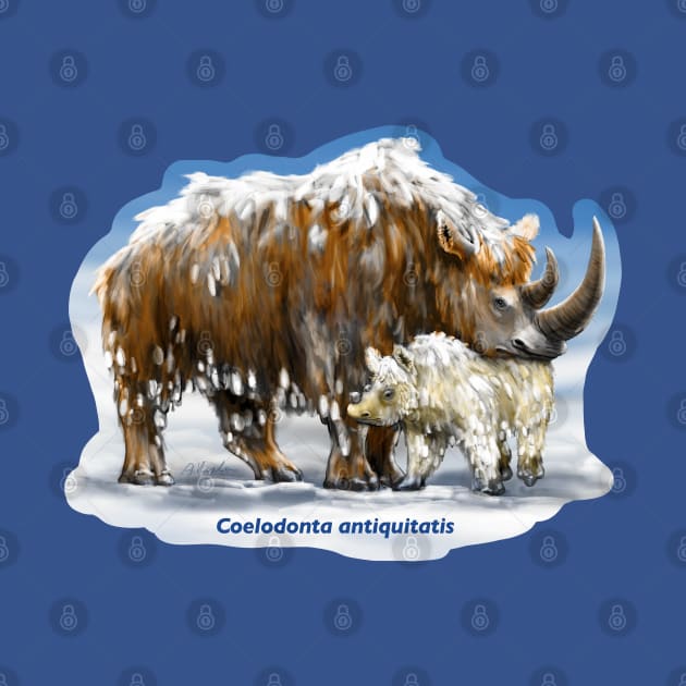 The woolly rhinoceros Coelodonta antiquitatis, Pleistocene by Naturascopia