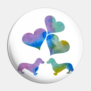 Art Dachshunds Pin