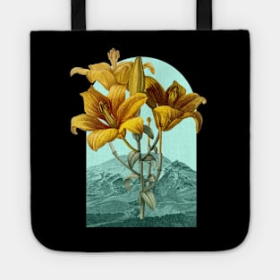 Floral Landscape Yellow Lilies Tote