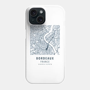 bordeaux simple map Phone Case