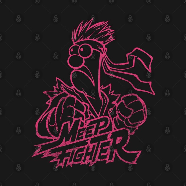 Beaker Meep muppets Retro Red by Botak Solid Art